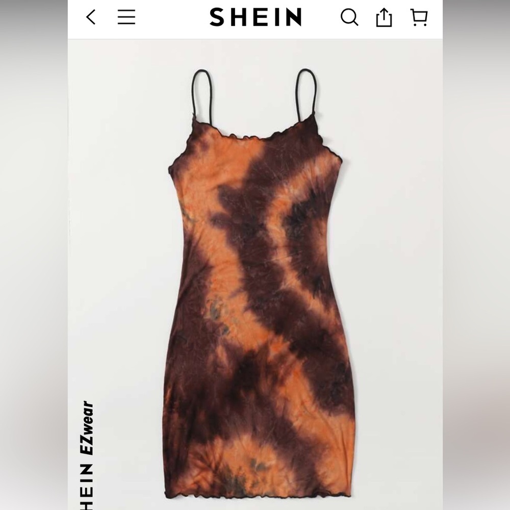 Lettuce Trim Tie Dye Dress